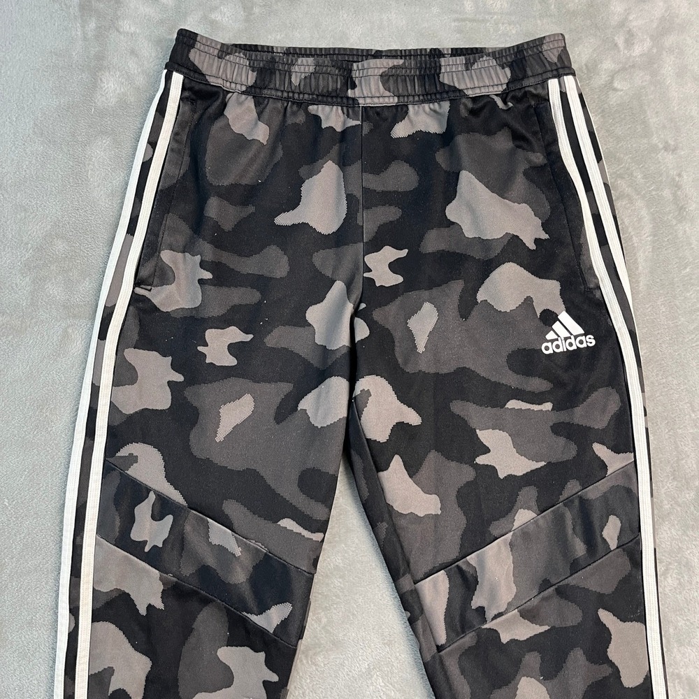 Adidas Mens Tiro 19 Camo Training Pants Grey Black Joggers Mens Medium Zip Ankle - Picture 2 of 16